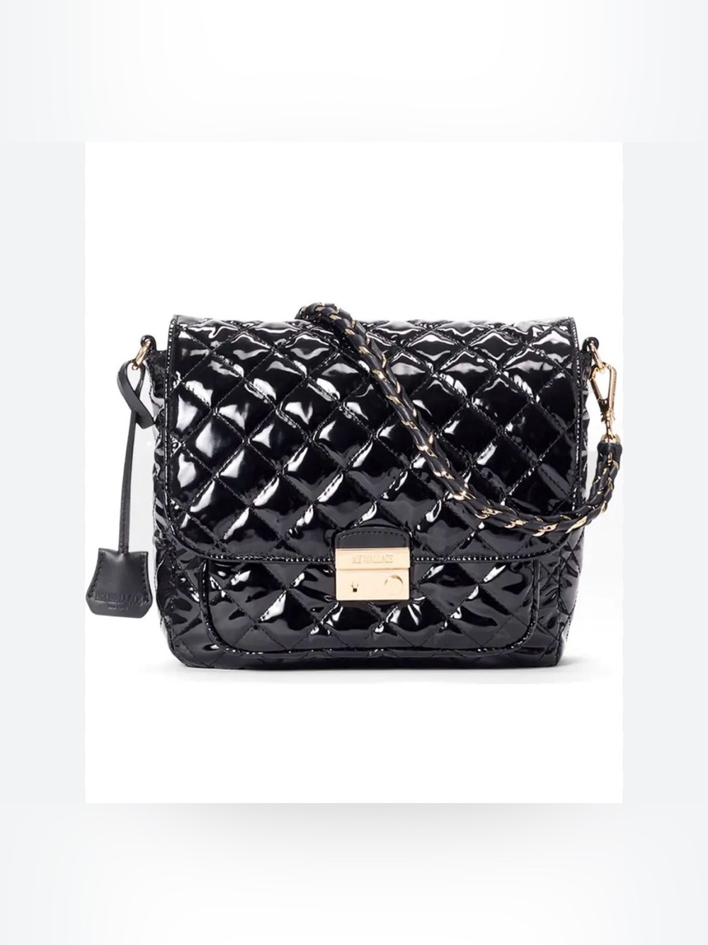 MZ Wallace MD Quilted Crosby Lock Nylon C/B. Black/Gold.